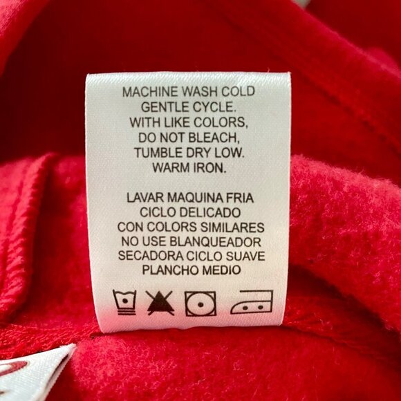 Red Oak Sportswear Mens Pullover Hoodie Sweatshirt with Pocket Red White XL - Picture 15 of 15